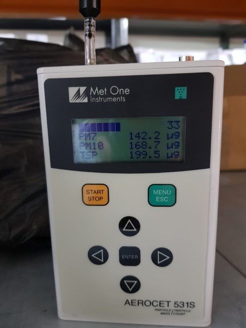 Particulate matter monitoring for a client 11.11.2020